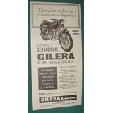 Publicidad Clipping Motocicletas Gilera B-300 Bicilindrica