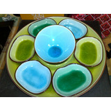 Set Sushi Fuente 8 Piezas Juego Redondo 32 Cm Bowls Cc