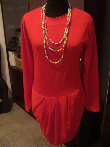 Super Vintage Vestido Retro Rojo Rubi