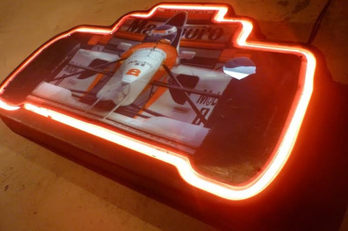 Cartel Marlboro F1 Neon Publicidad Funciona Con Agujero