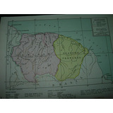 Mapa Antiguo Color Geografia Politico Guayanas Haiti Caribe