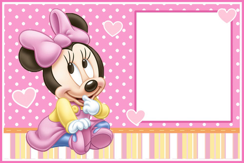 Kit Imprimible Minnie Bebé - Bolsitas - Invitaciones - Candy