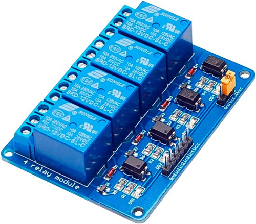 Módulo 4 Relés 12v 4ch Optoacoplado Arduino Pic [ Max ]