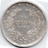 1 Peso 1862 Bogotá, Estados Unidos De Colombia
