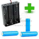 Combo 3 Pilas Batería 18650 3.7v 1000mah + Portapilas Triple