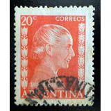Argentina Sello Gj 1006a 20c Eva Perón Lunar Cara Usad L8384