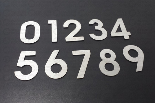 6 Números Ou Letras Em Aço Inox Escovado 5cm