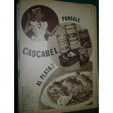 Publicidad Vintage Clipping Latas Productos Cascabel Plato