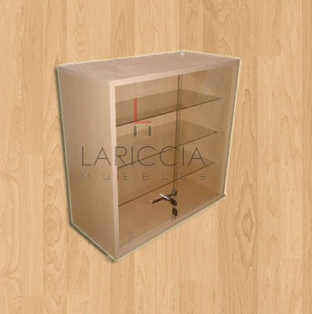 Vitrina Exhibidora 65x65x30 Con Cerradura Y 3 Estantes