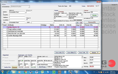 Sistema P/ Comercio C/balanza Cód De Barras Y Qr P/venta X K