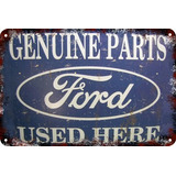 Poster Cartel Antiguo De Chapa60x40cm Ford Genuine Au-001