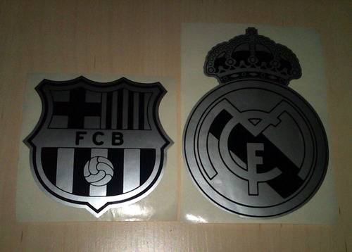 Calcomania Emblema Del Real Madrid Y Barcelona Fc (el Par) Foto 2
