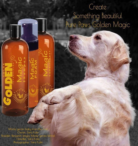 Pure Paws Golden Shampoo Pelos Dorados Kit De 3 Productos