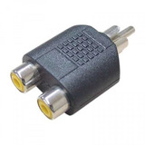 Adaptador Plug Rca P/2 Jack Rca C/10 Peças