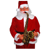 Papai Noel 1.80 Cm Musical Natal Saxofone Bivolt C/ Sensor