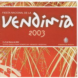 Programa De La Fiesta De La Vendimia 2003  (r 137 )