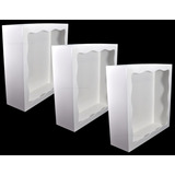 Trio De Nicho Quadrado Borda Ondulada 37x37x12 Mdf Pintado