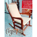 Sillón Mecedor De Algarrobo Con Almohadones