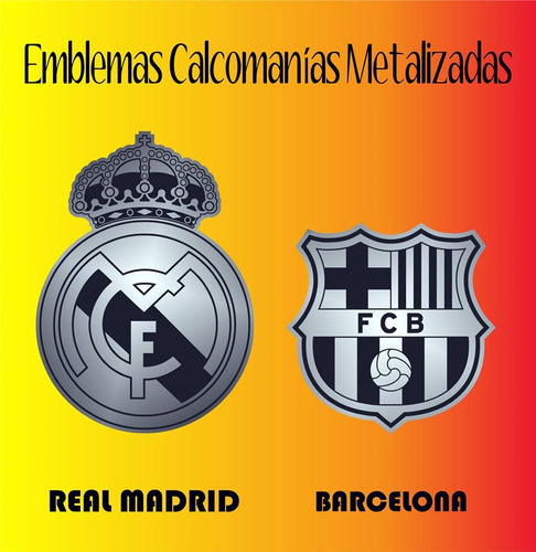 Calcomania Emblema Del Real Madrid Y Barcelona Fc (el Par) Foto 5