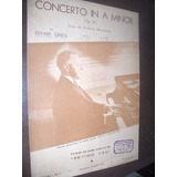 Partitura Concerto In A Minor Edvard Grieg