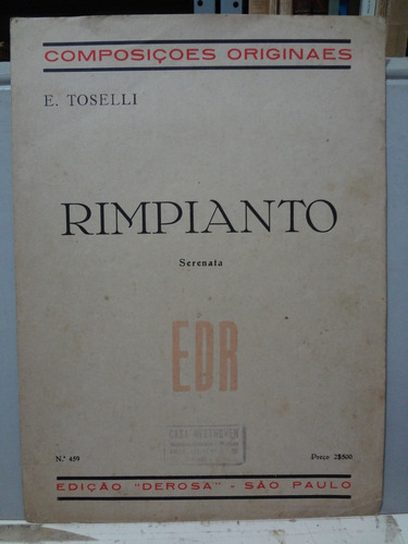 Partitura Rimpianto - Serenata - E. Toselli