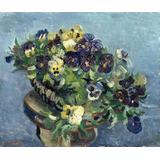 Lienzo Canva Arte Vincent Van Gogh Cesta Violetas 1887 50x60