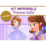 Kit Imprimible Editable Princesa Sofia, Golosinas Candybar