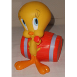 Piu-piu Tweety Amarelo Marreta Cofrinho 18cm Applause 1997