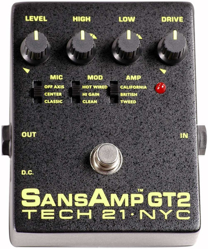 Pedal Preamp Sansamp Gt-2 Para Guitarra British Mesa