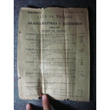 Folleto Agar Cross Lista Precios Arados Rastras Accesor 1928