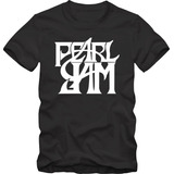 Pearl Jam Logo Camiseta Tradicional T-shirt Algodão 30.1silk