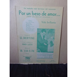 Partitura Antigua Por Un Beso De Amor Vasin Bertini
