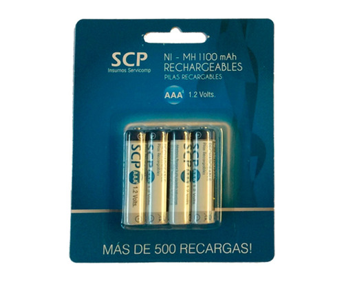 Blister 4 Aaa Pilas Recargable Scp 1100 Mah Envío Gratis!