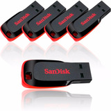 Kit 5 Unid Pen Drive 8gb Sandisk Original Notebook Xbox