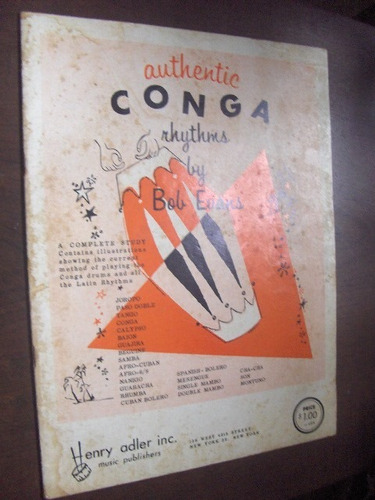 Método De  Conga Rhythms By Bob Evans 1960