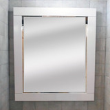 Espejo Marco Madera Blanco 80x70 Decoración Baño Env Gratis