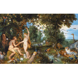 Lienzo Tela Jardín Del Eden Adan Paul Rubens Arte Barroco