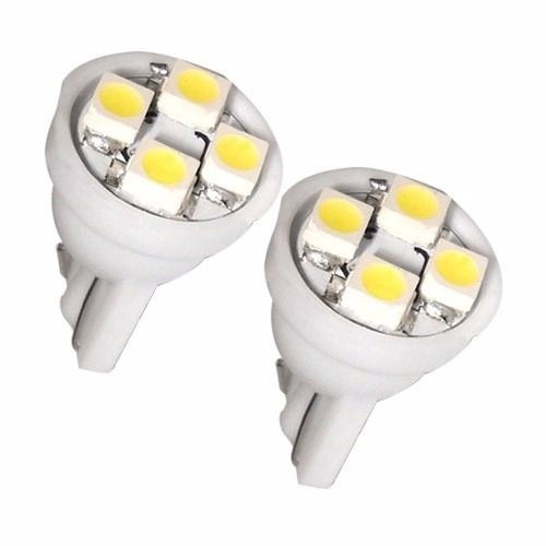 2x Foco Tipo Pellizco Velita Con 4 Smd Blanco