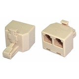 Adaptador O Derivador Telefónico 1 Plug Rj11 A 2 Jack Rj11