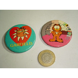 Botones Vintage De Garfield 80's 2 Piezas   Set 12