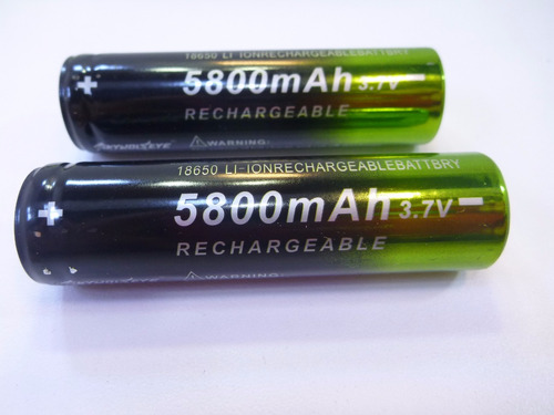 2 Baterias 18650 3.7v 5800mah  Recargables