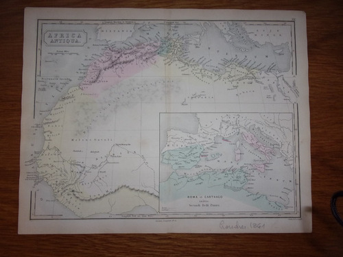 Mapa Africa Antigua Original De Londres 1861