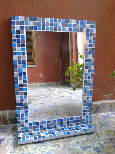Espejo Venecitas 50x70 + Estante Diseño Y Decoracion Baño