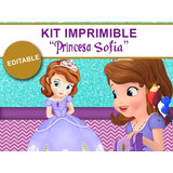 Kit Imprimible Princesa Sofia 2 Editable, Golosinas Candybar