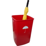 Cesto Plastico Porta Guarda Chuva Vermelho Com Desenho