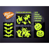 Adesivo Brilha No Escuro - Kit Halloween Dia Das Bruxas Novo