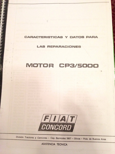 Manual De Taller Motor Fiat Cp3/5000
