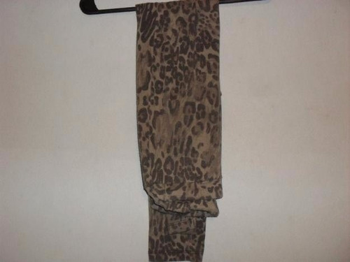 Calzas Leggings Animal Print Leopardo Beige Para Mujer