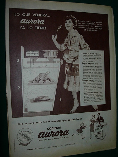 Publicidad Antigua Clipping Cocinas Aurora Lo Que Vendra