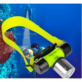 Kit Linterna Cabeza Buceo Recargable 60mt Led Xml T6 2000lum